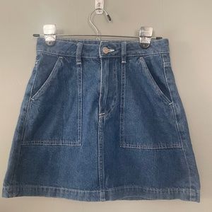 A-line Denim Miniskirt